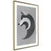 Poster Wolf in Circles - abstract animal made of gray geometric figures 126932 additionalThumb 5