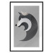 Poster Wolf in Circles - abstract animal made of gray geometric figures 126932 additionalThumb 15