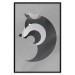 Poster Wolf in Circles - abstract animal made of gray geometric figures 126932 additionalThumb 16