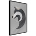 Poster Wolf in Circles - abstract animal made of gray geometric figures 126932 additionalThumb 10