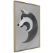 Poster Wolf in Circles - abstract animal made of gray geometric figures 126932 additionalThumb 9