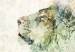 Canvas Colorful King (3-part) - multicolored lion on a light beige background 127532 additionalThumb 5