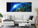 Canvas Print Blue Planet (5-part) narrow - colorful landscape of the world from space 128832 additionalThumb 3