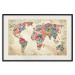Wall Poster Travel Souvenirs - world map created from souvenir postcards 129832 additionalThumb 23