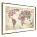 Wall Poster Travel Souvenirs - world map created from souvenir postcards 129832 additionalThumb 9