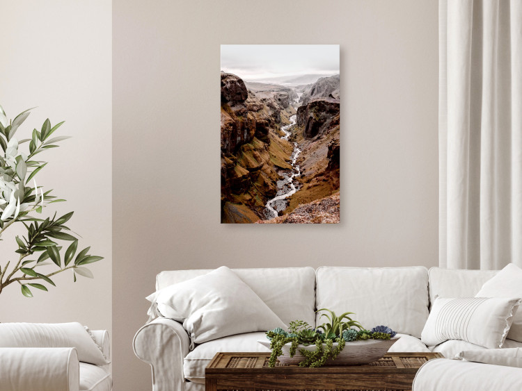 Canvas River of Time (1-piece) Vertical - river and mountain canyon landscape 130232 additionalImage 3