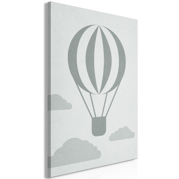 Canvas Balloon Journey (1-piece) Vertical - pastel landscape of balloon and clouds 130532 additionalImage 2