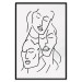 Wall Poster Three Faces - black line art of character faces on a solid gray background 130832 additionalThumb 18