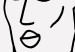 Wall Poster Three Faces - black line art of character faces on a solid gray background 130832 additionalThumb 8