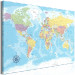 Canvas Print Beauty of the Globe (1-piece) Wide - world map in pastel colors 131532 additionalThumb 2