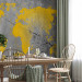 Wall Mural Industrial world - yellow map of the continents on a background with concrete texture 132232 additionalThumb 7