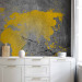 Wall Mural Industrial world - yellow map of the continents on a background with concrete texture 132232 additionalThumb 6