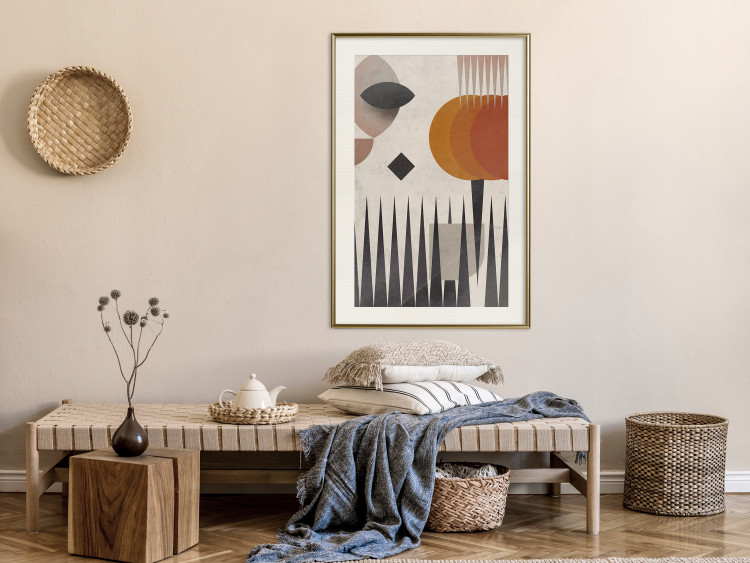 Wall Poster Sun Behind Mountains - colorful geometric figures in an abstract style 134832 additionalImage 22