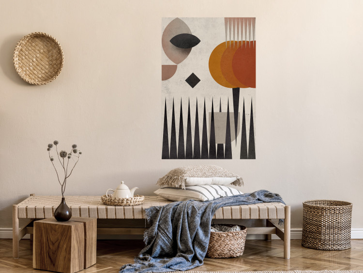 Wall Poster Sun Behind Mountains - colorful geometric figures in an abstract style 134832 additionalImage 4