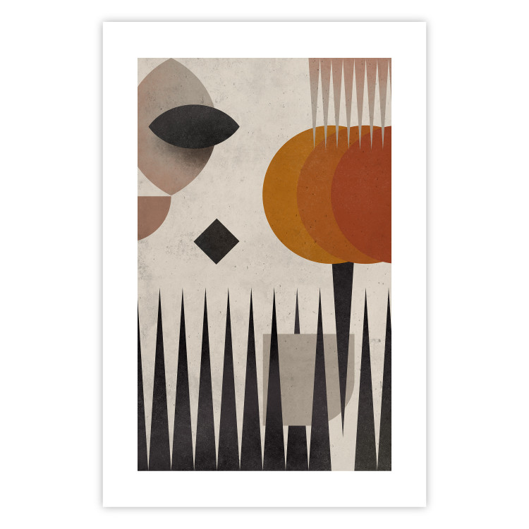 Wall Poster Sun Behind Mountains - colorful geometric figures in an abstract style 134832 additionalImage 25