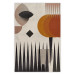 Wall Poster Sun Behind Mountains - colorful geometric figures in an abstract style 134832