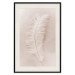 Wall Poster Quiet Memory - simple beige-pink composition with a bird feather 136532 additionalThumb 23
