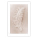 Wall Poster Quiet Memory - simple beige-pink composition with a bird feather 136532 additionalThumb 6
