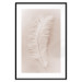 Wall Poster Quiet Memory - simple beige-pink composition with a bird feather 136532 additionalThumb 19