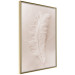 Wall Poster Quiet Memory - simple beige-pink composition with a bird feather 136532 additionalThumb 17