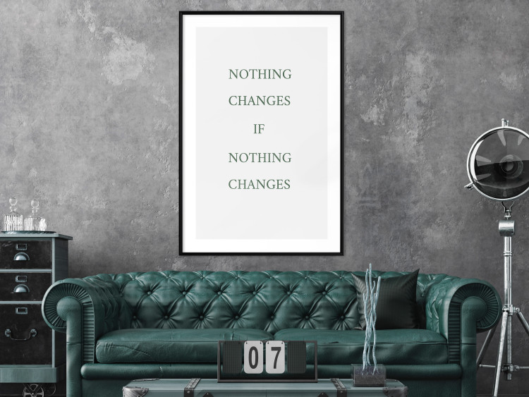 Poster Changes - composition with green English text on a white background 137232 additionalImage 16