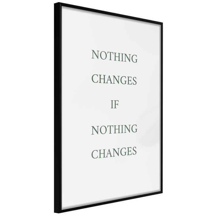 Poster Changes - composition with green English text on a white background 137232 additionalImage 26