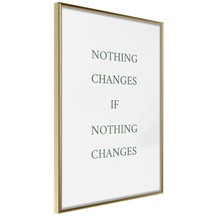 Poster Changes - composition with green English text on a white background 137232 additionalImage 25