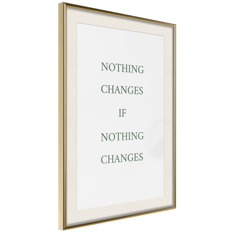 Poster Changes - composition with green English text on a white background 137232 additionalImage 21