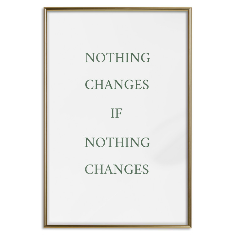 Poster Changes - composition with green English text on a white background 137232 additionalImage 10