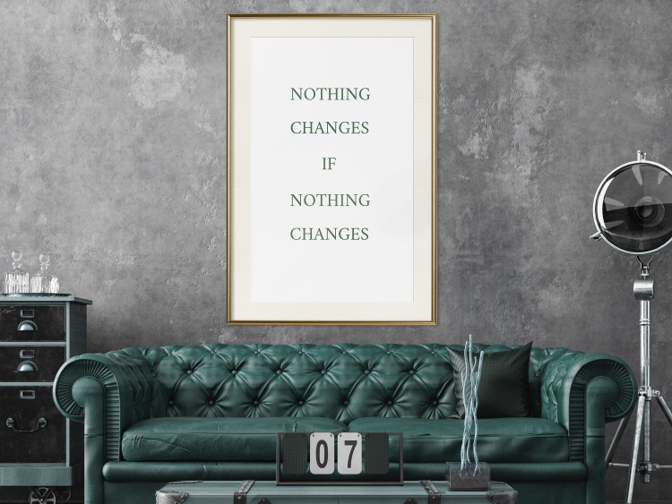 Poster Changes - composition with green English text on a white background 137232 additionalImage 13