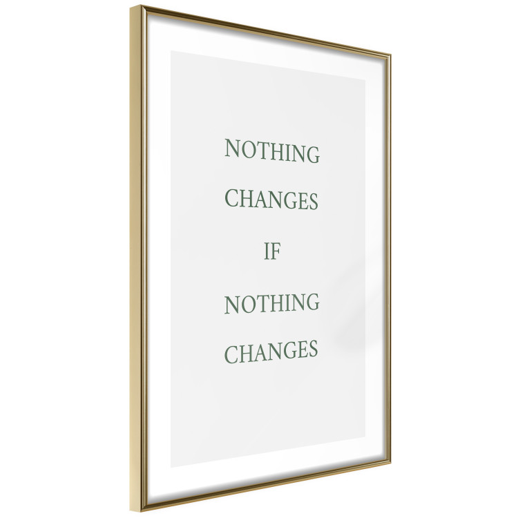 Poster Changes - composition with green English text on a white background 137232 additionalImage 23