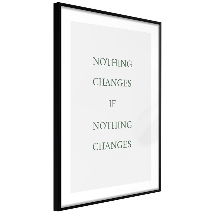 Poster Changes - composition with green English text on a white background 137232 additionalImage 24