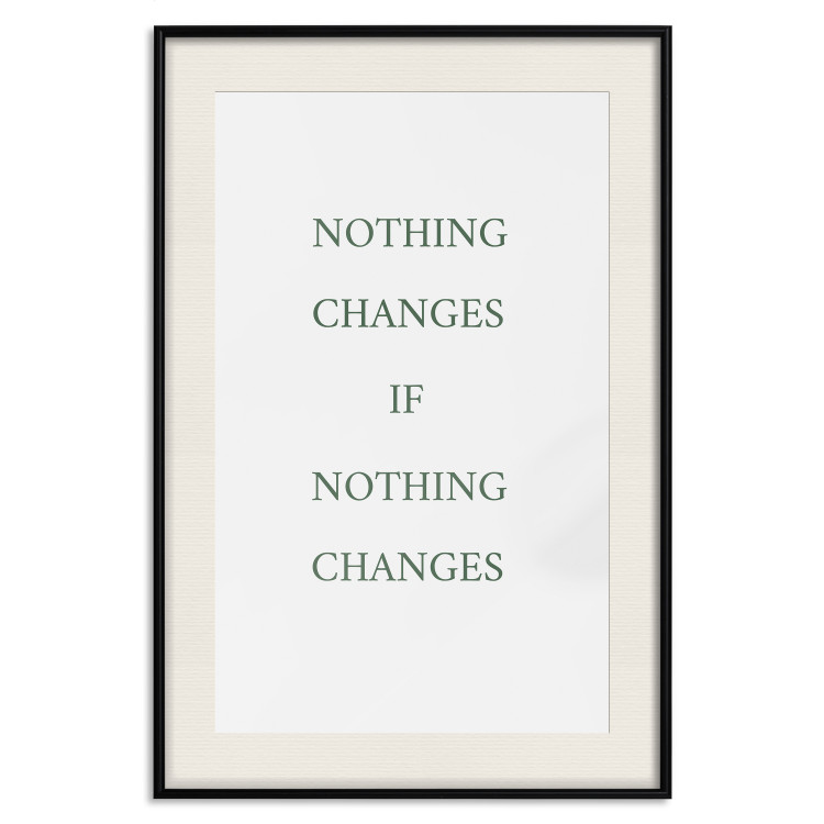 Poster Changes - composition with green English text on a white background 137232 additionalImage 5