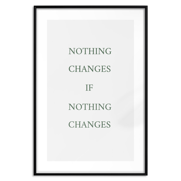 Poster Changes - composition with green English text on a white background 137232 additionalImage 7
