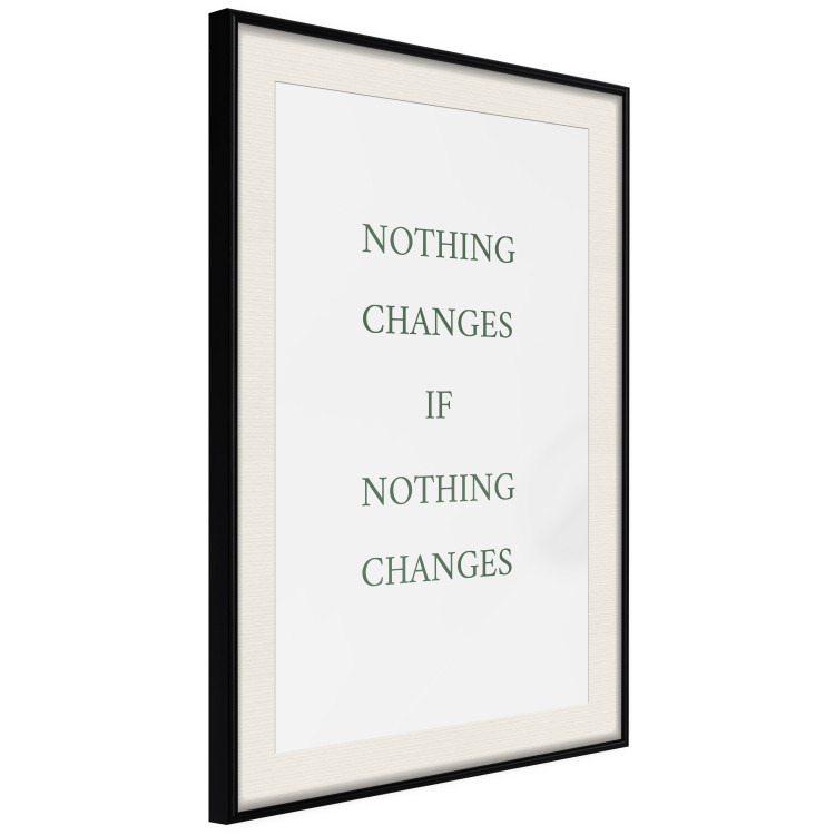 Poster Changes - composition with green English text on a white background 137232 additionalImage 22