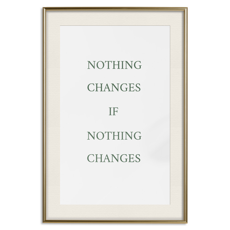 Poster Changes - composition with green English text on a white background 137232 additionalImage 4