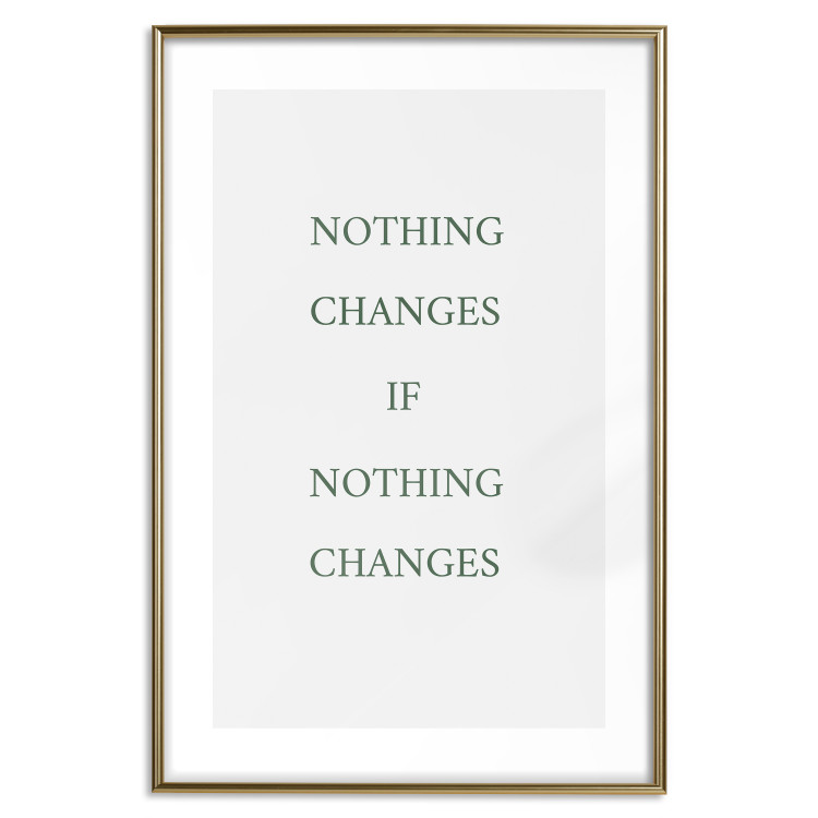 Poster Changes - composition with green English text on a white background 137232 additionalImage 6