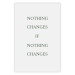 Poster Changes - composition with green English text on a white background 137232