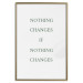 Poster Changes - composition with green English text on a white background 137232 additionalThumb 10