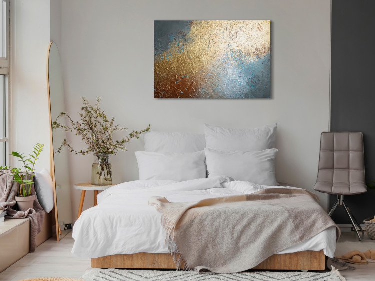 Canvas Print Texture Penetration (1-piece) Wide - modern golden abstraction 138132 additionalImage 3