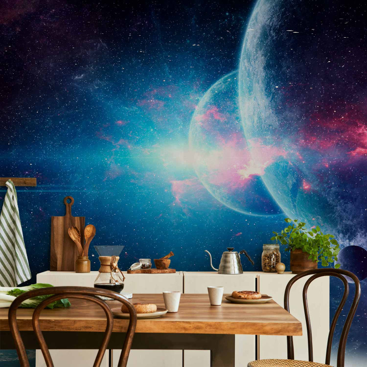 Photo Wallpaper Into unknown space - a galactic landscape with planets and glitter 138632 additionalImage 4