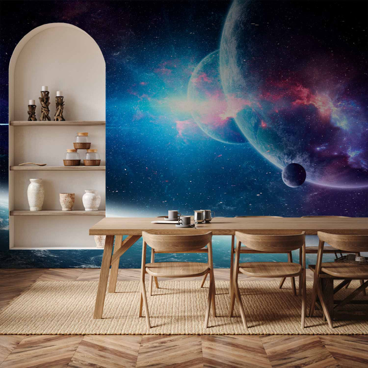 Photo Wallpaper Into unknown space - a galactic landscape with planets and glitter 138632 additionalImage 6