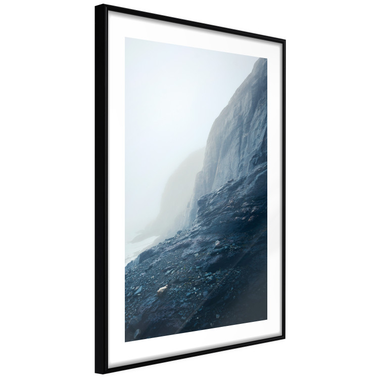 Poster Misty Statue - landscape of rocky cliffs above water in thick fog 138732 additionalImage 5