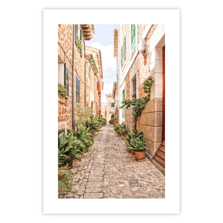 Poster Quiet Street - View of Historic Buildings and Vegetation 145232 additionalImage 24