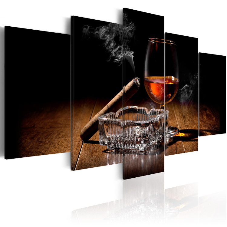 Canvas Masculine Luxury (5-piece) - alcohol and cigarette smoke in a vintage style 149132 additionalImage 2