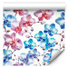 Wallpaper Beautiful Orchid - Pink and Blue Flowers on a White Background 150032 additionalThumb 1