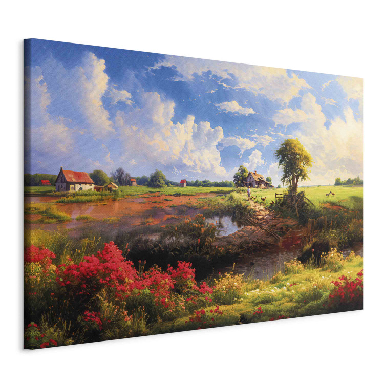 Canvas Rural Idyll - Landscape of the Polish Countryside in Warm Autumn Colors 151532 additionalImage 2