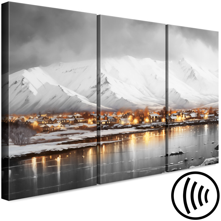 Canvas Reykjavik - Icelandic Winter Landscape with Mountains 151932 additionalImage 6