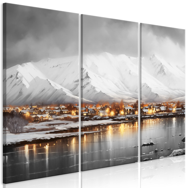 Canvas Reykjavik - Icelandic Winter Landscape with Mountains 151932 additionalImage 2