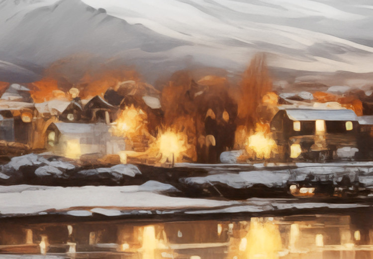 Canvas Reykjavik - Icelandic Winter Landscape with Mountains 151932 additionalImage 4